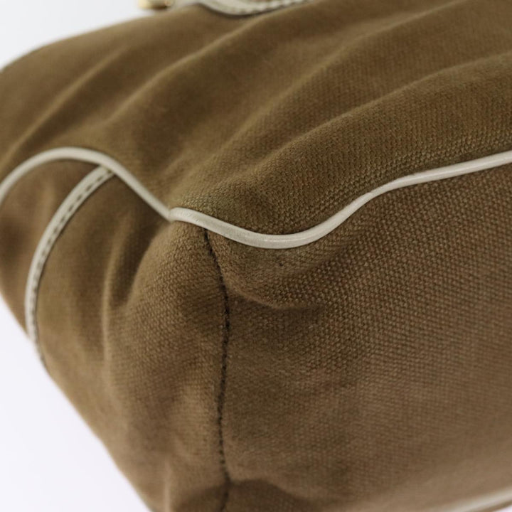 Celine Hand Bag Canvas Brown Auth 75136