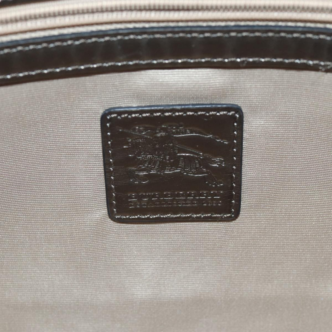 Burberry Nova Check Shoulder Bag Coated Canvas Beige Auth 75141