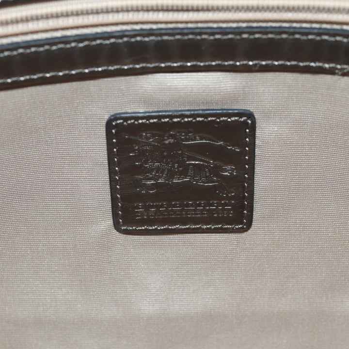 Burberry Nova Check Shoulder Bag Coated Canvas Beige Auth 75141