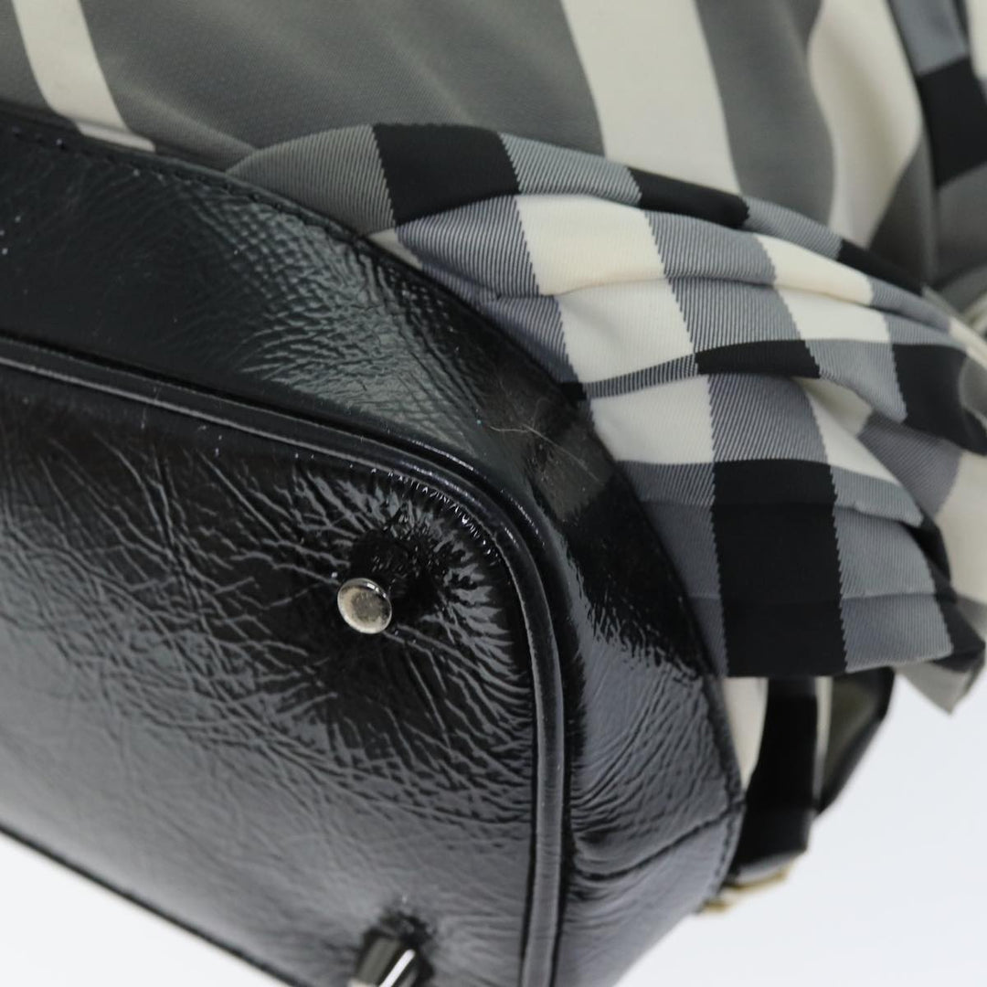 Burberry Nova Check Shoulder Bag Nylon Gray Auth 75142