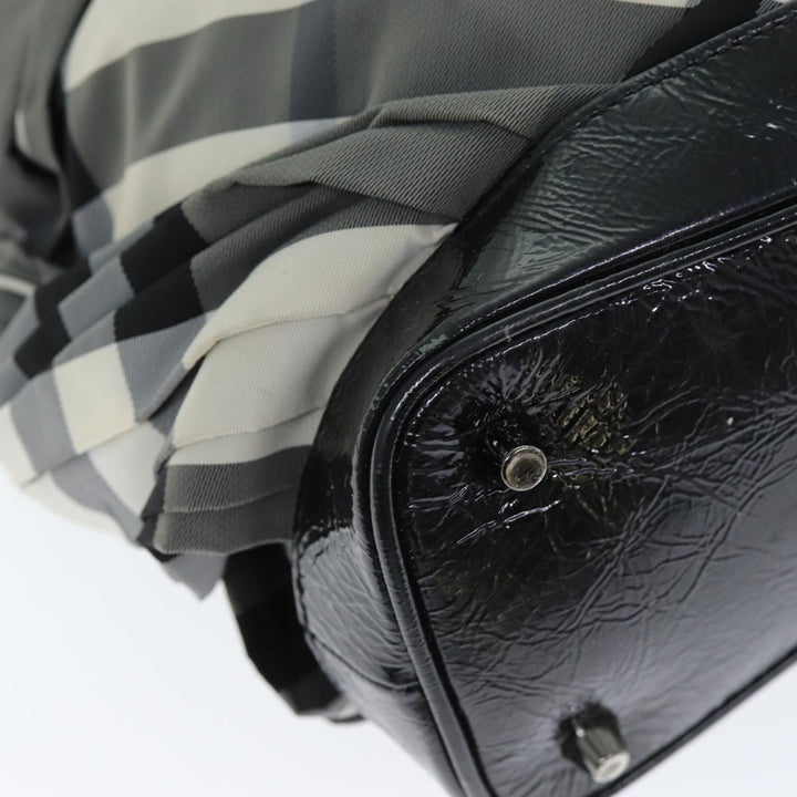 Burberry Nova Check Shoulder Bag Nylon Gray Auth 75142
