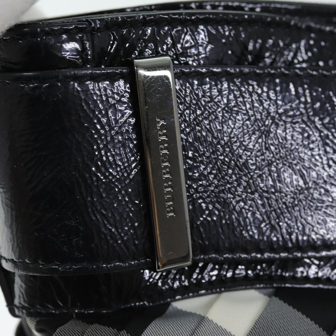 Burberry Nova Check Shoulder Bag Nylon Gray Auth 75142