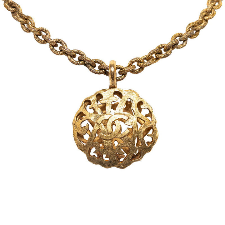 Top Quality Chanel Coco Round Chain Long Necklace G   Chanel