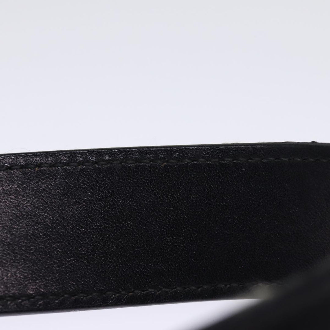 Celine Horse Carriage Shoulder Bag Leather Black Auth 75266