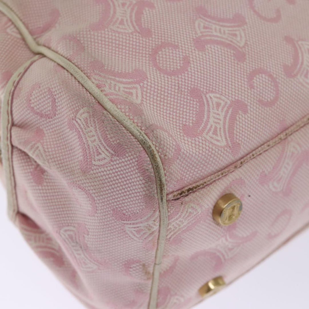 Celine Macadam Canvas Hand Bag Pink Auth 75323