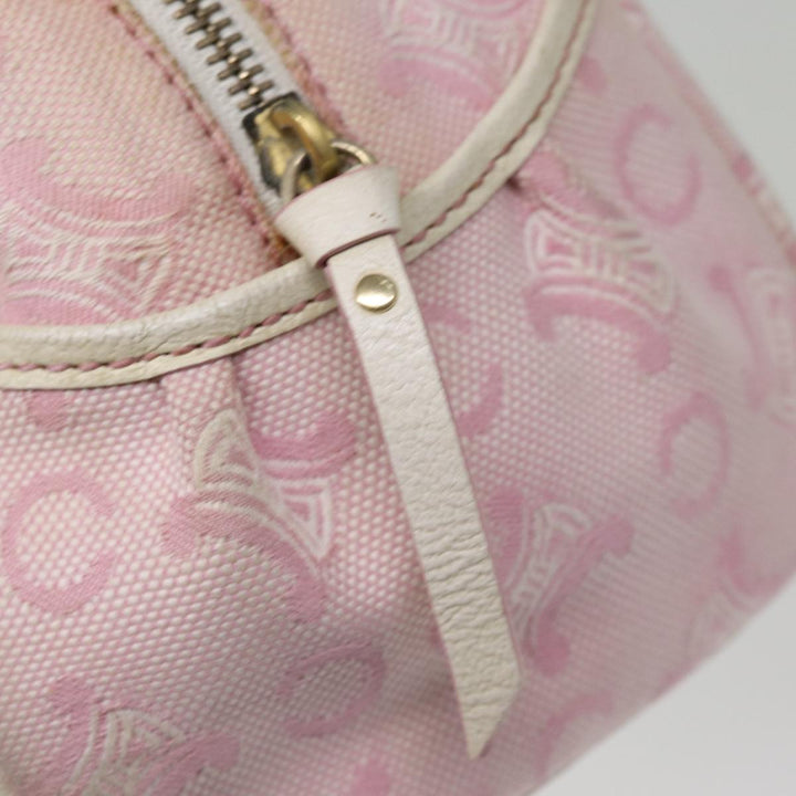 Celine Macadam Canvas Hand Bag Pink Auth 75323