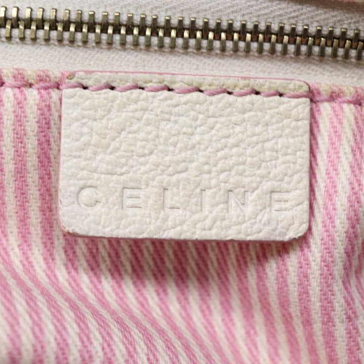 Celine Macadam Canvas Hand Bag Pink Auth 75323