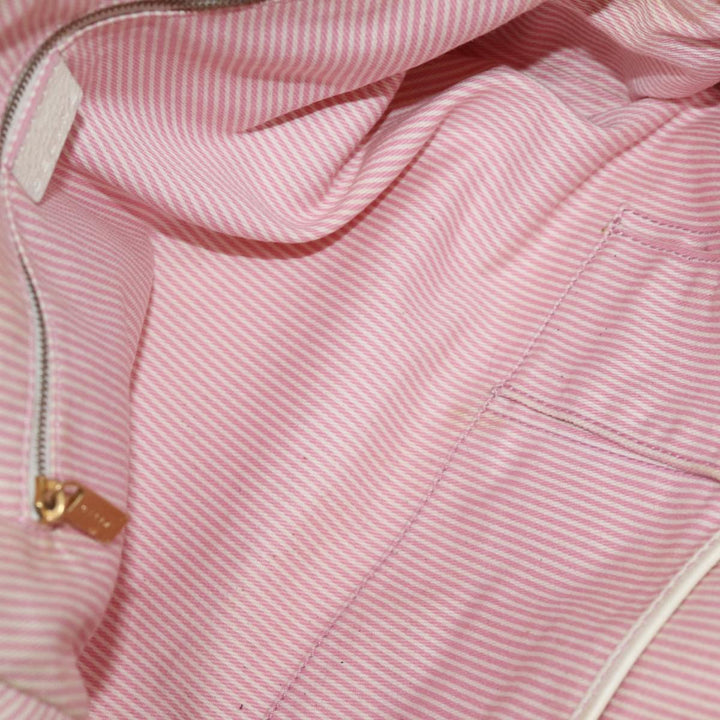 Celine Macadam Canvas Hand Bag Pink Auth 75323