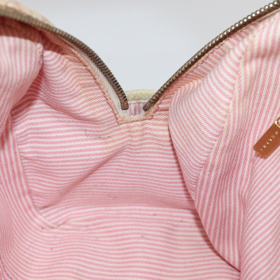 Celine Macadam Canvas Hand Bag Pink Auth 75323