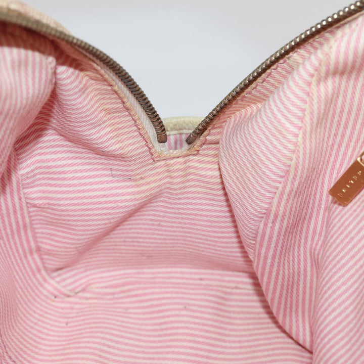 Celine Macadam Canvas Hand Bag Pink Auth 75323