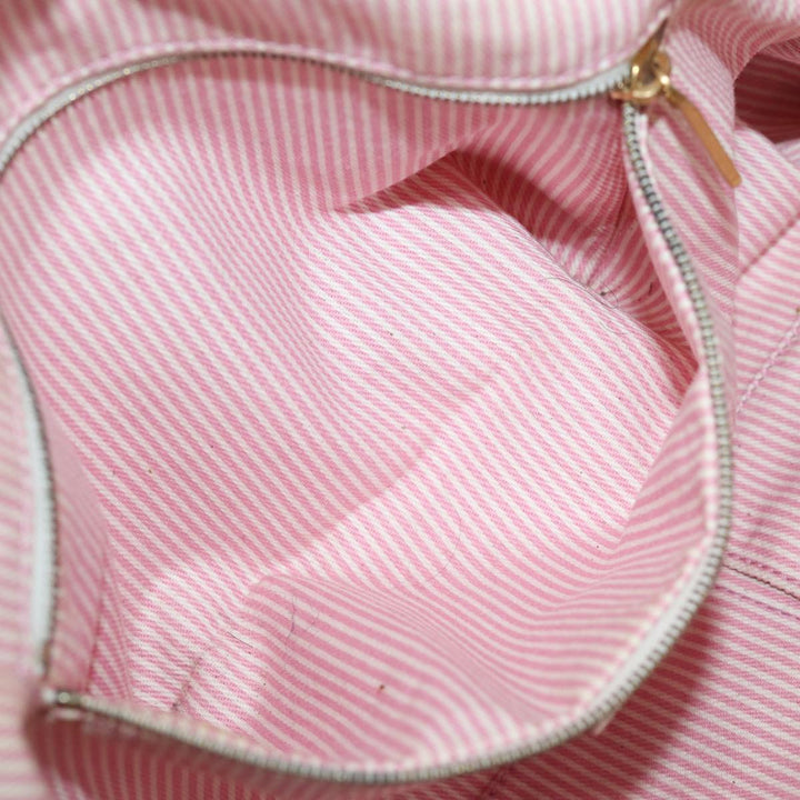 Celine Macadam Canvas Hand Bag Pink Auth 75323