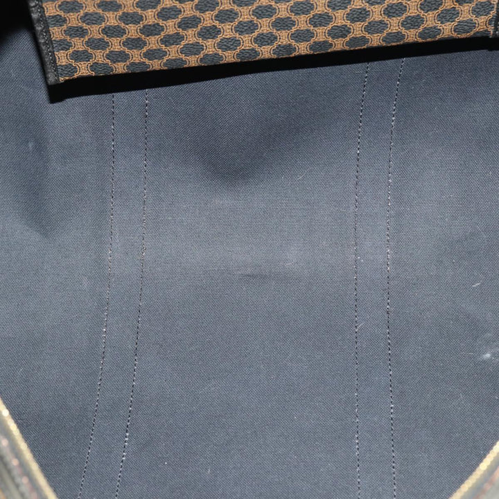 Celine Macadam Canvas Boston Bag PVC Black Auth 75327