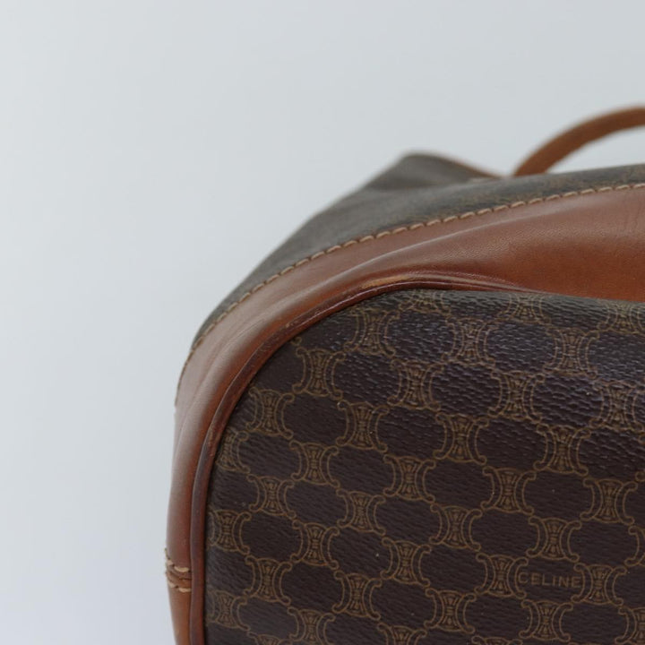 Celine Macadam Canvas Shoulder Bag PVC Brown  75369