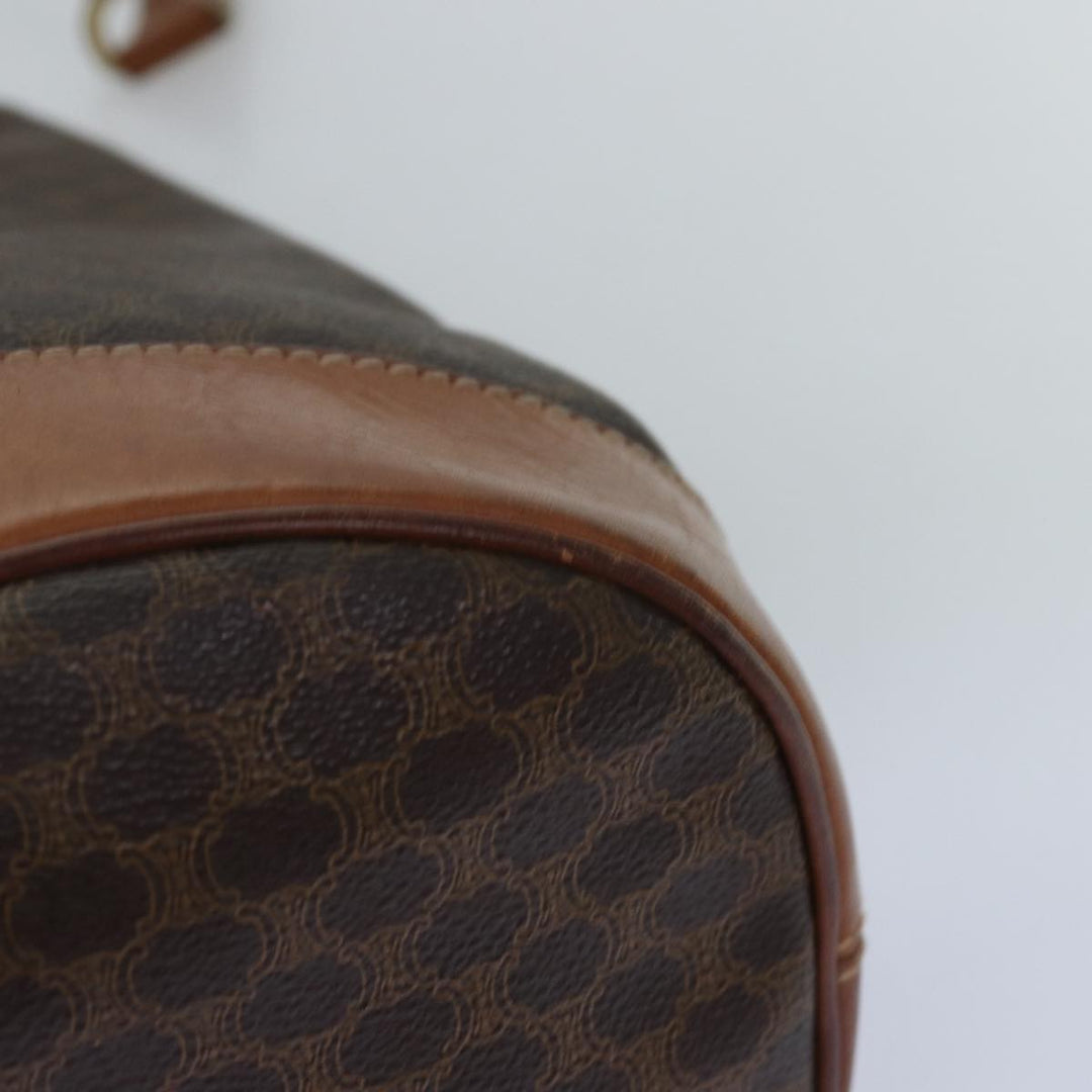 Celine Macadam Canvas Shoulder Bag PVC Brown  75369