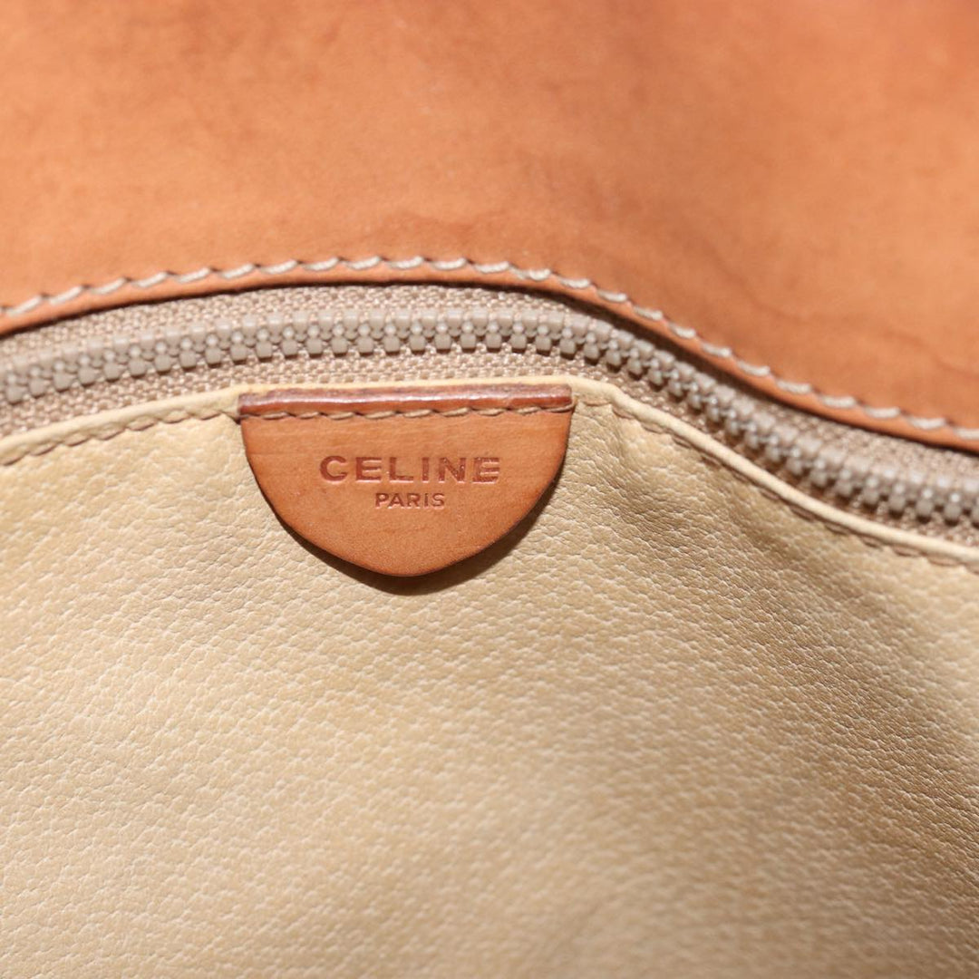Celine Macadam Canvas Shoulder Bag PVC Brown  75369