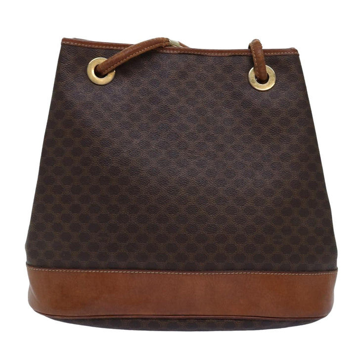 Celine Macadam Canvas Shoulder Bag PVC Brown  75369