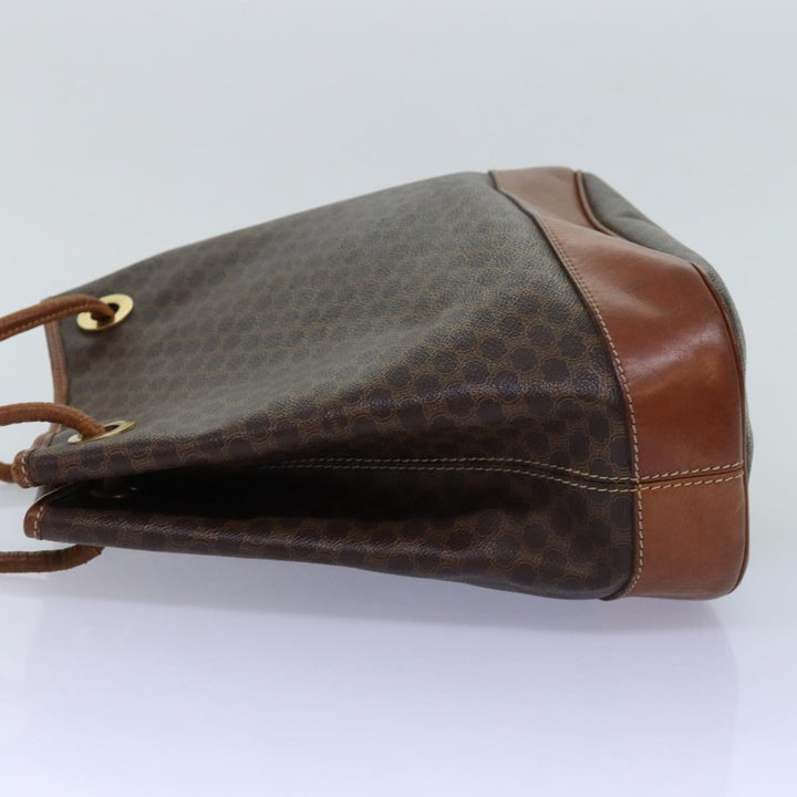 Celine Macadam Canvas Shoulder Bag PVC Brown  75369