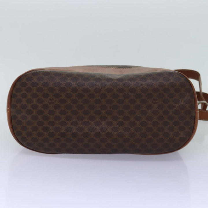 Celine Macadam Canvas Shoulder Bag PVC Brown  75369