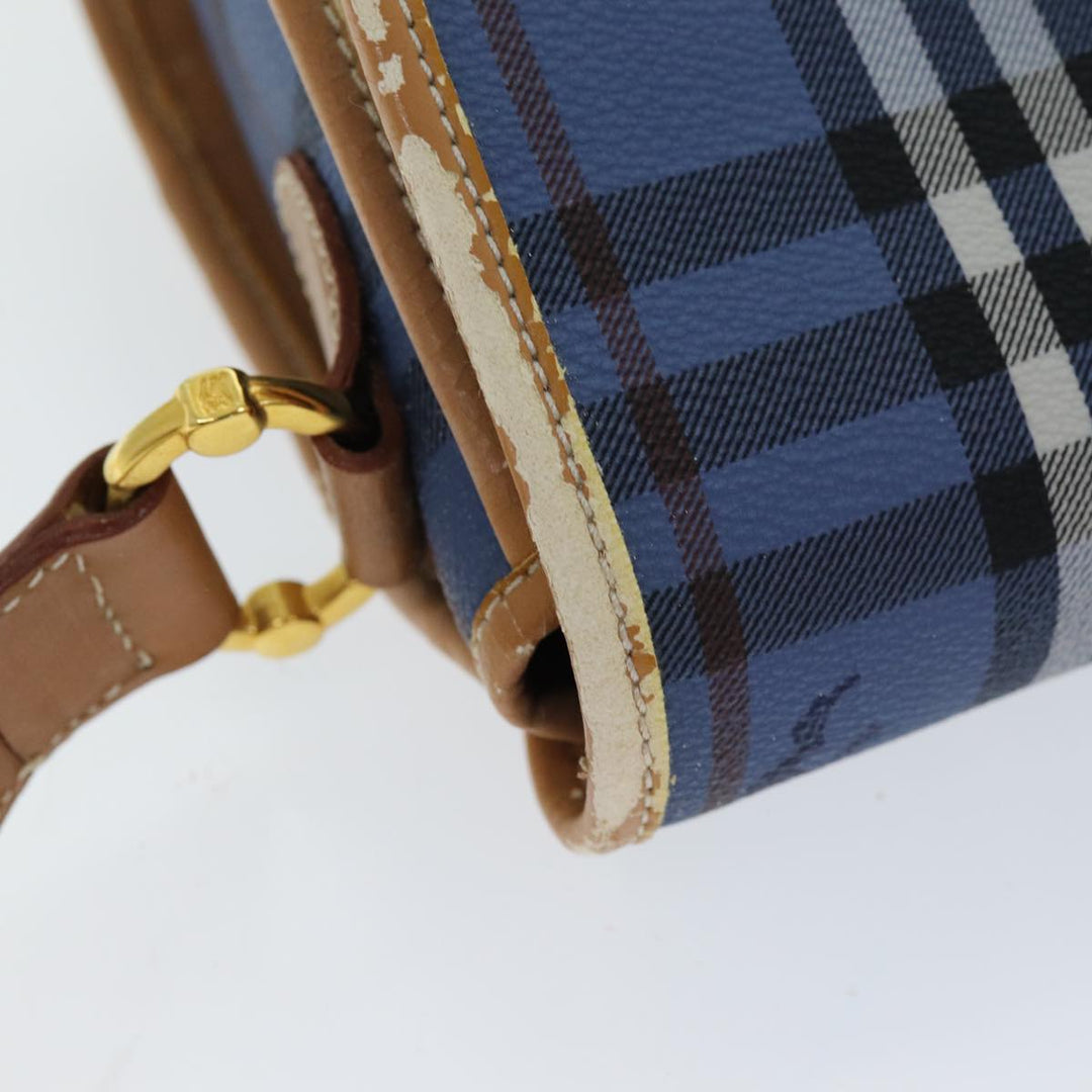 BurberrySs Nova Check Shoulder Bag PVC Blue Auth 75452
