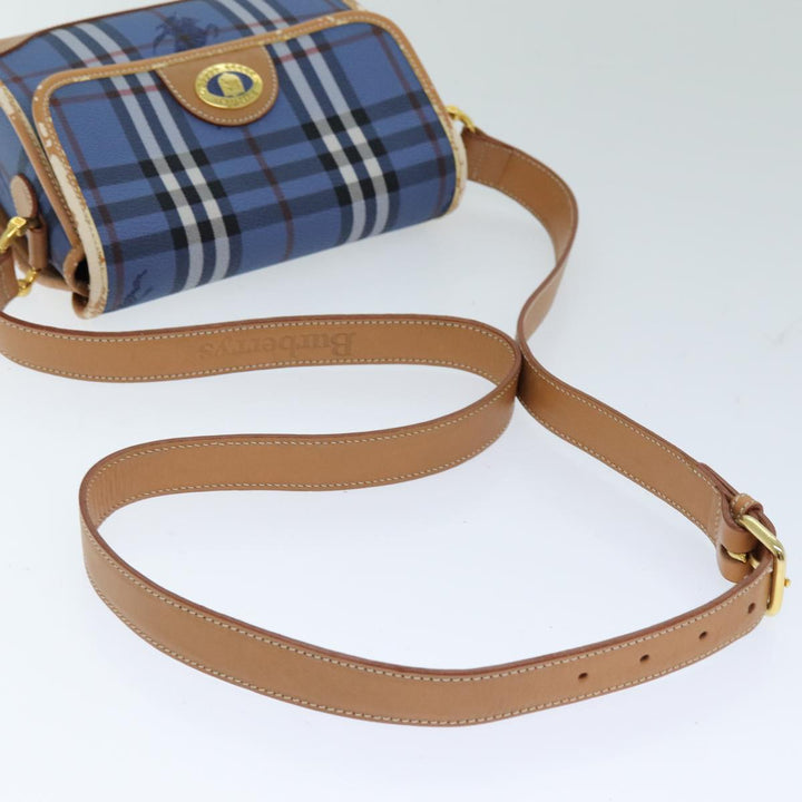 BurberrySs Nova Check Shoulder Bag PVC Blue Auth 75452