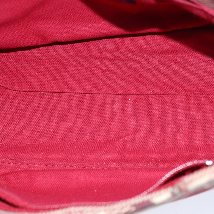 Burberry Nova Check Blue Label Shoulder Bag Canvas Red Auth 75453