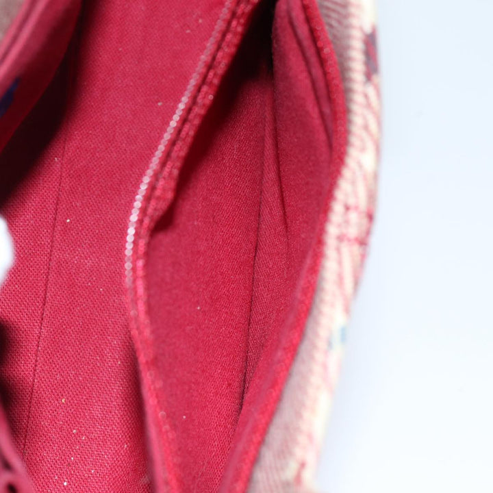 Burberry Nova Check Blue Label Shoulder Bag Canvas Red Auth 75453