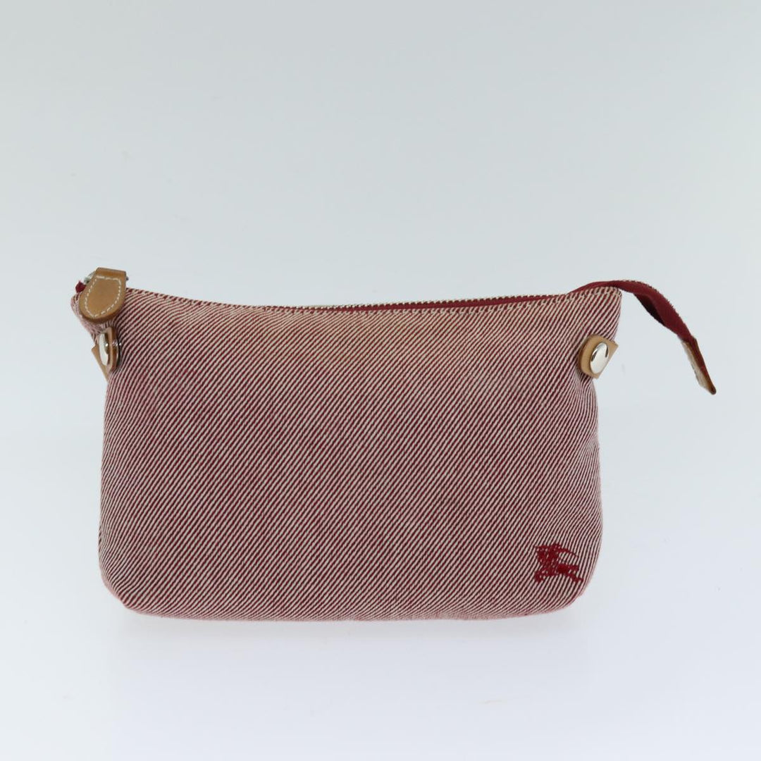 Burberry Nova Check Blue Label Shoulder Bag Canvas Red Auth 75453
