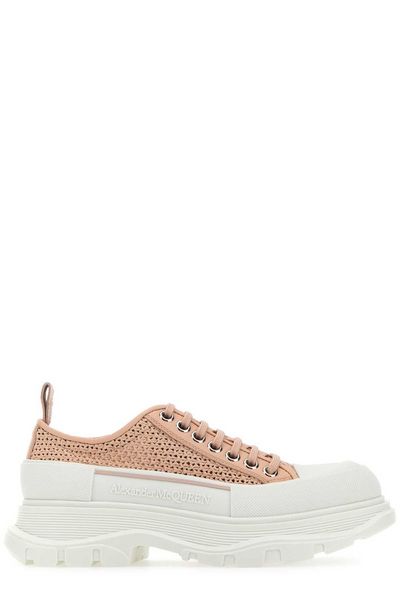 OVERSIZED WOVEN LACE UP SNEAKERS