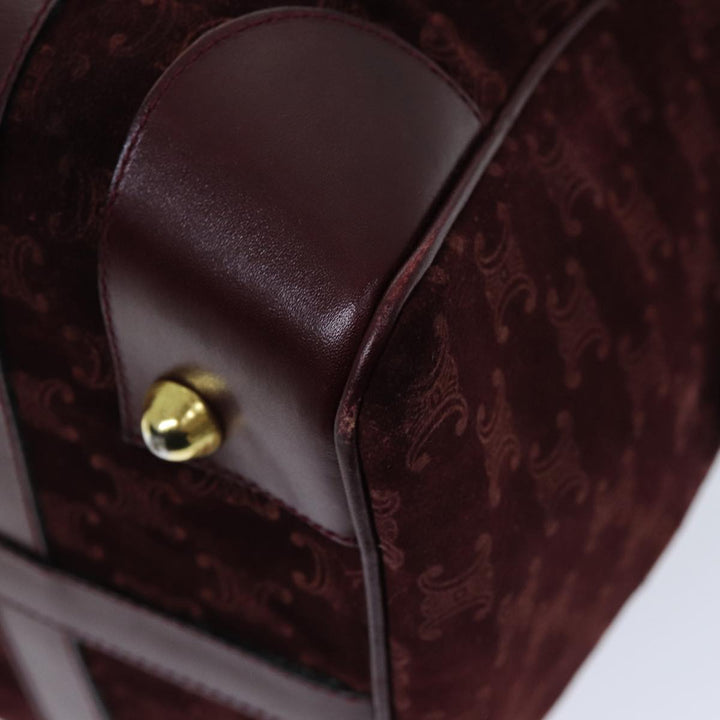 Celine Macadam Canvas Boston Bag Bordeaux  75617