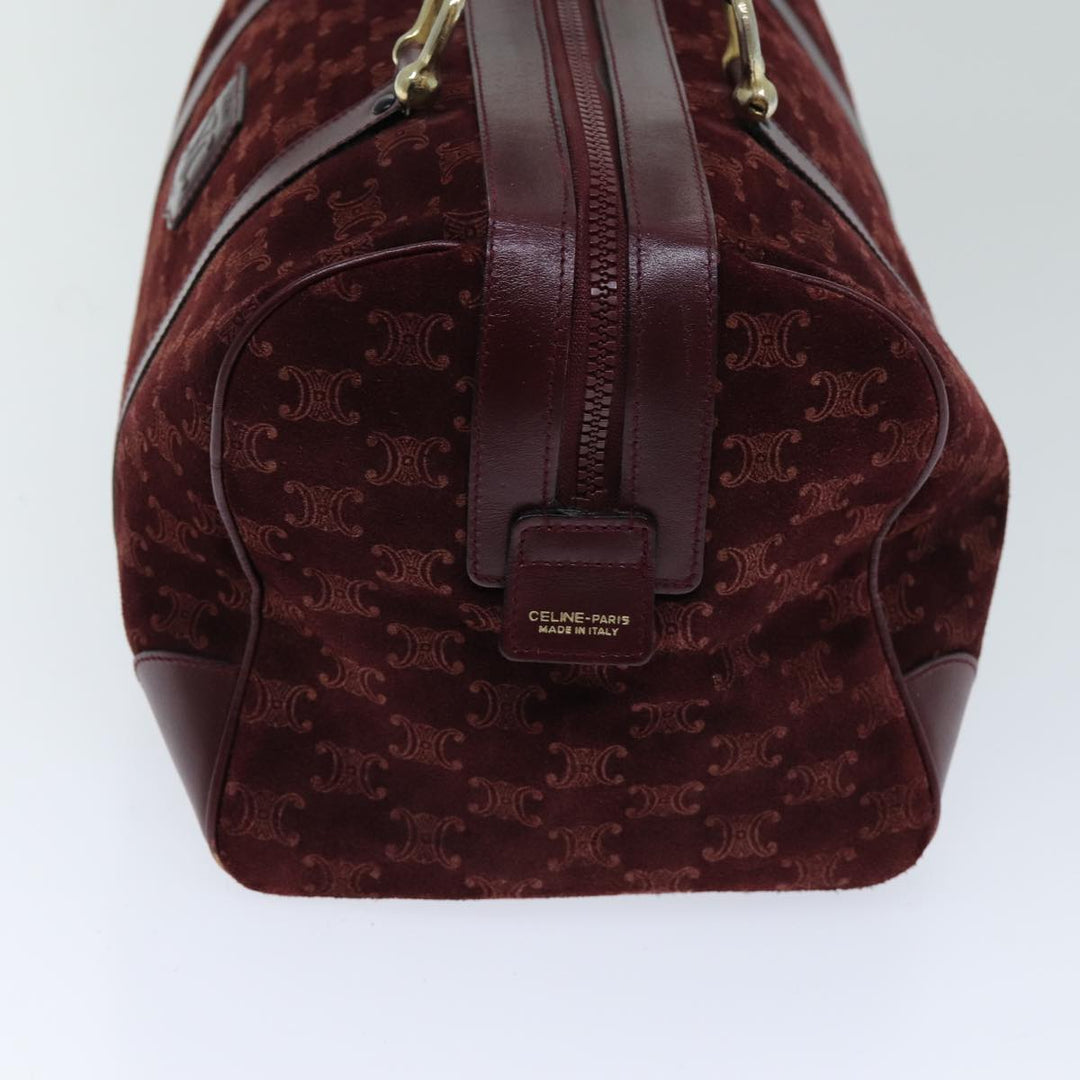Celine Macadam Canvas Boston Bag Bordeaux  75617