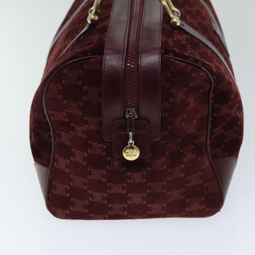 Celine Macadam Canvas Boston Bag Bordeaux  75617