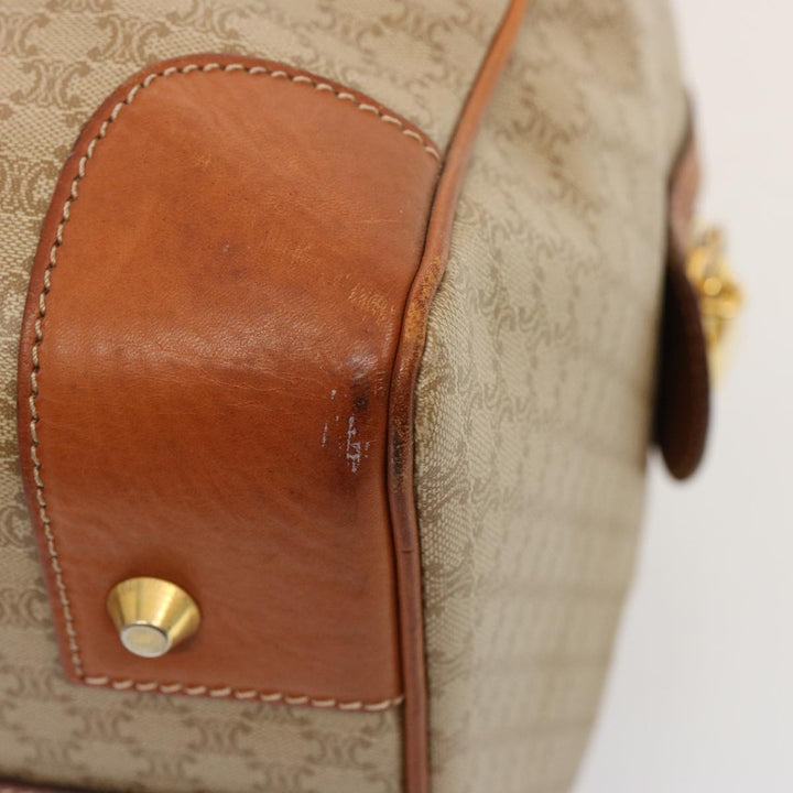 Celine Macadam Canvas Boston Bag Beige  75618