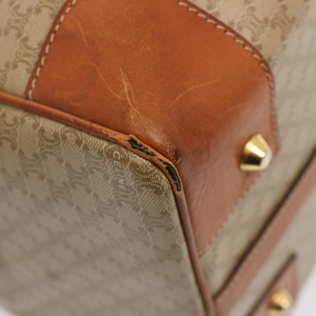 Celine Macadam Canvas Boston Bag Beige  75618