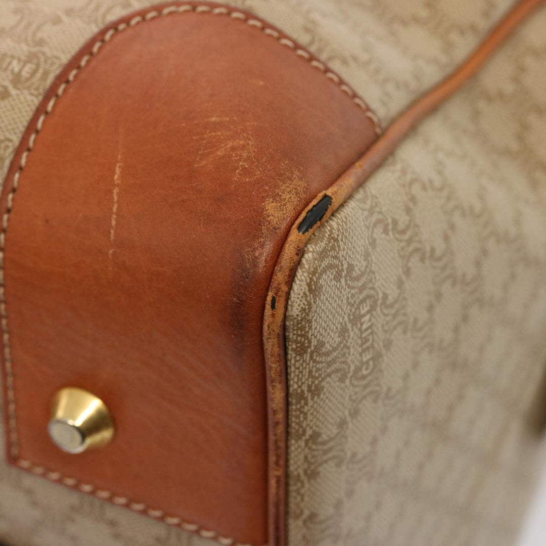 Celine Macadam Canvas Boston Bag Beige  75618