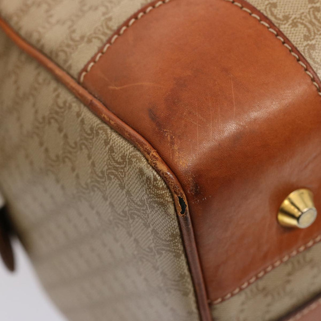 Celine Macadam Canvas Boston Bag Beige  75618