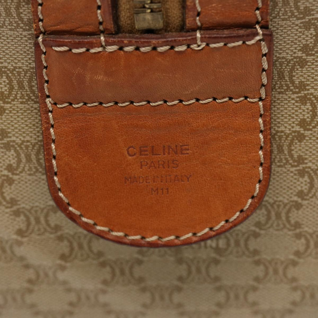 Celine Macadam Canvas Boston Bag Beige  75618