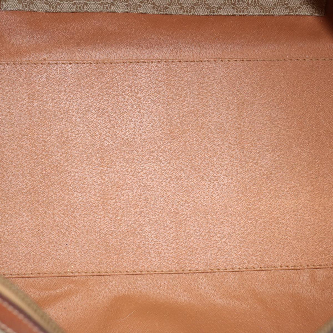 Celine Macadam Canvas Boston Bag Beige  75618