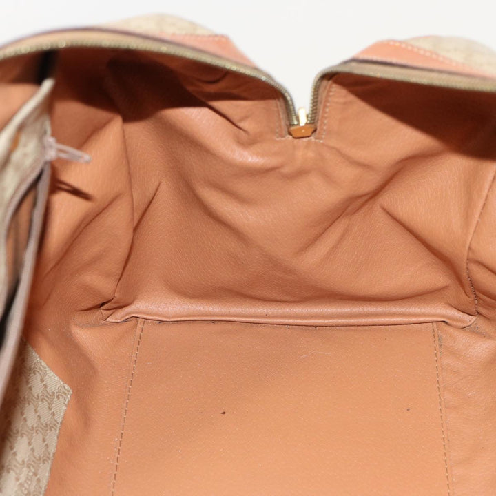 Celine Macadam Canvas Boston Bag Beige  75618