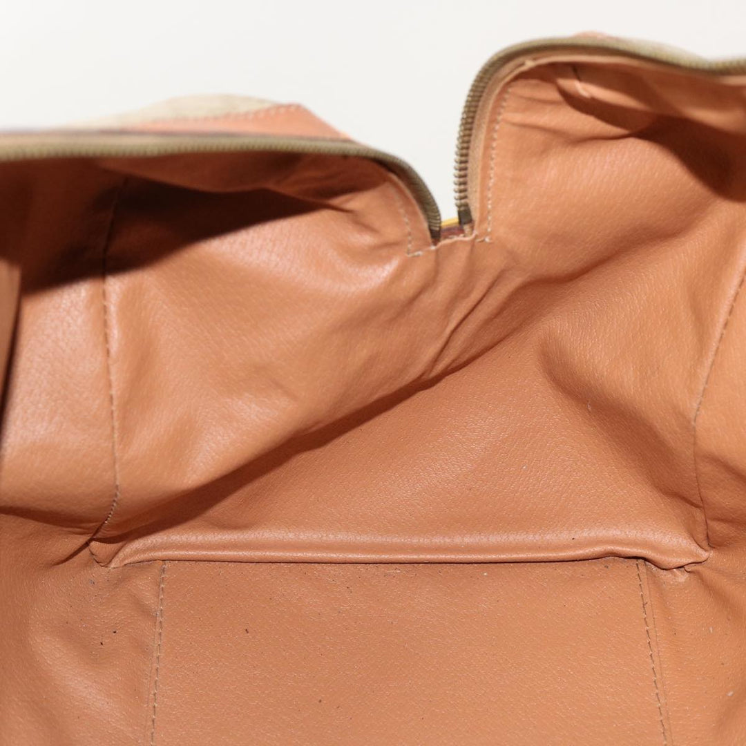 Celine Macadam Canvas Boston Bag Beige  75618
