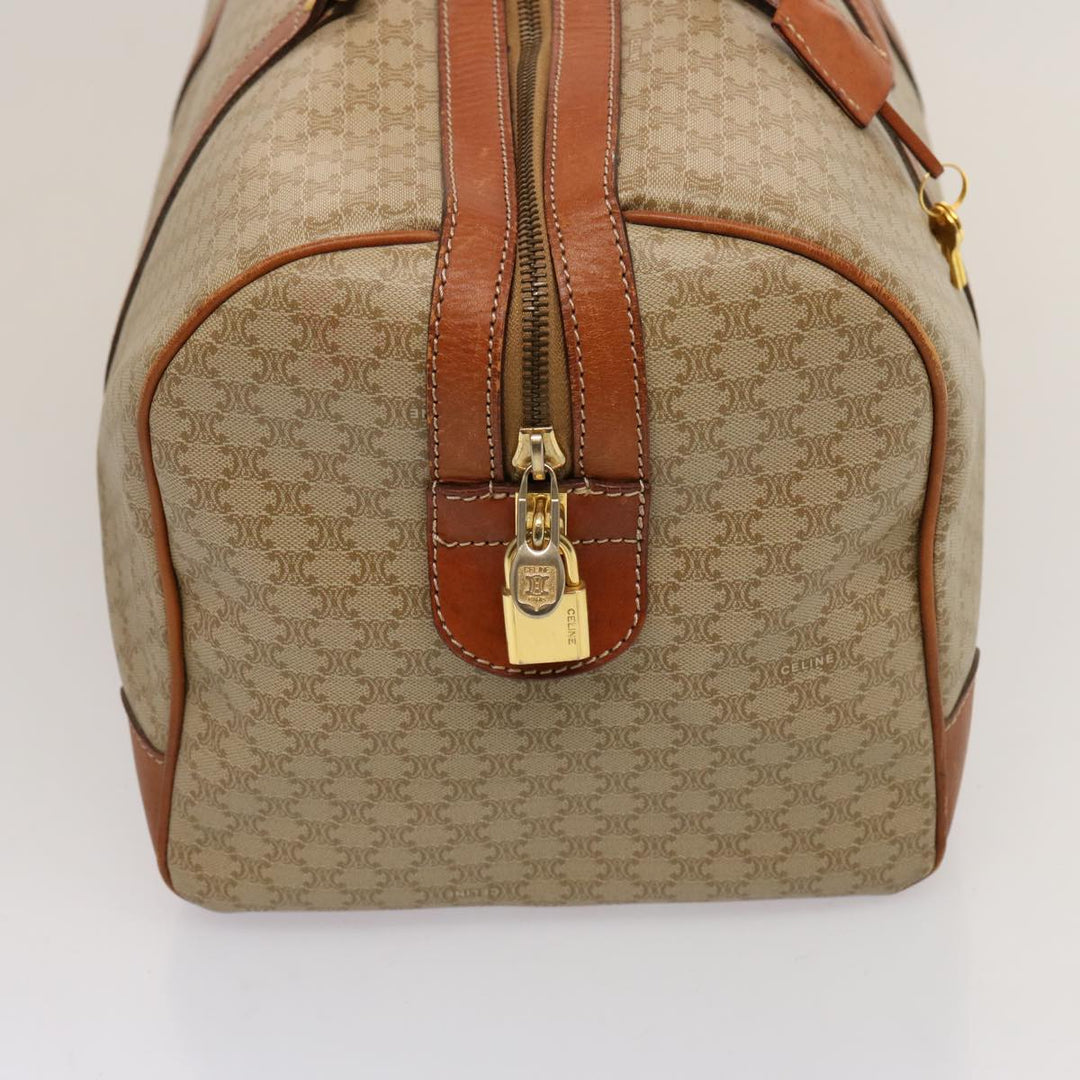 Celine Macadam Canvas Boston Bag Beige  75618