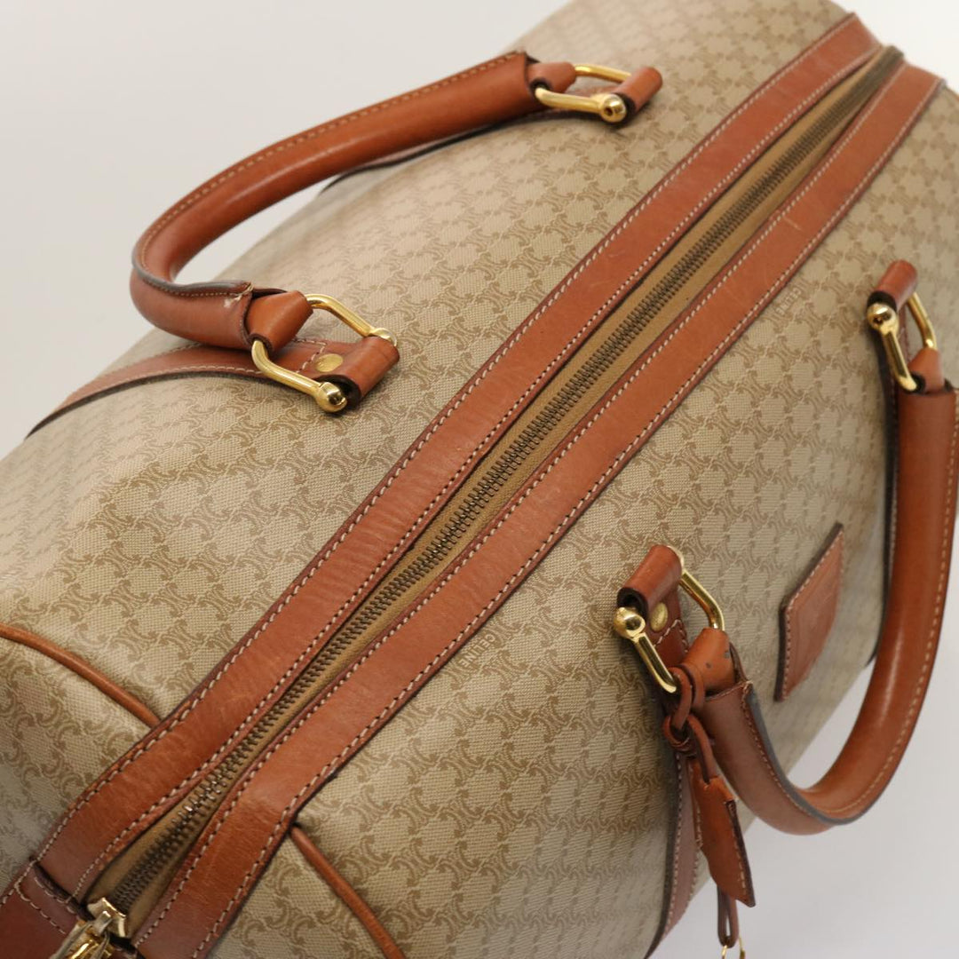 Celine Macadam Canvas Boston Bag Beige  75618