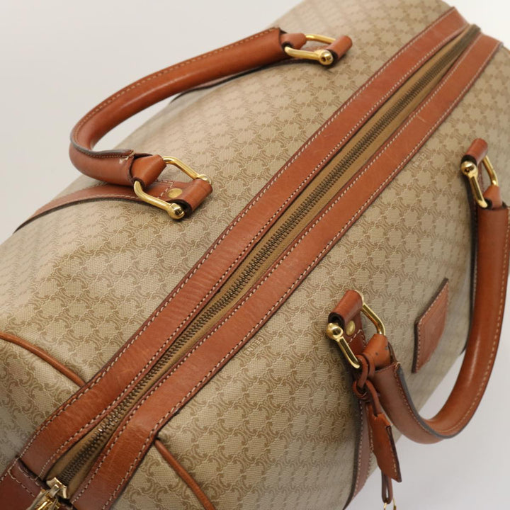 Celine Macadam Canvas Boston Bag Beige  75618