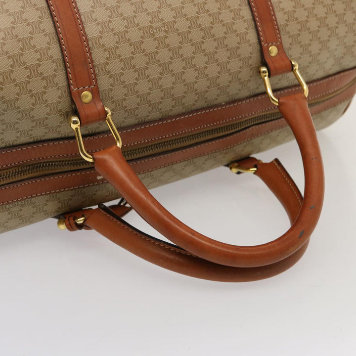Celine Macadam Canvas Boston Bag Beige  75618