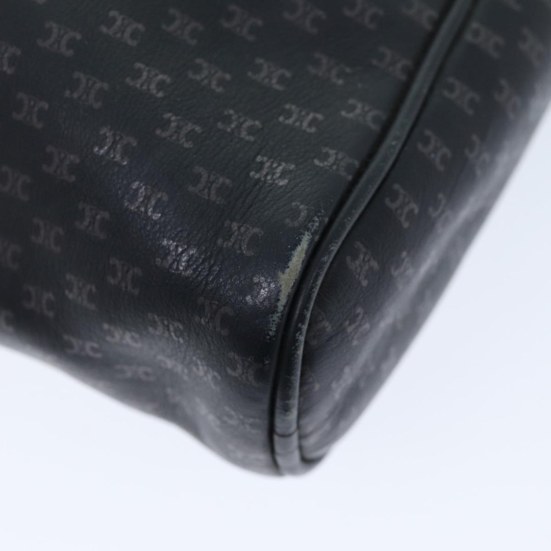 Celine Macadam Canvas Shoulder Bag Black Auth 75625