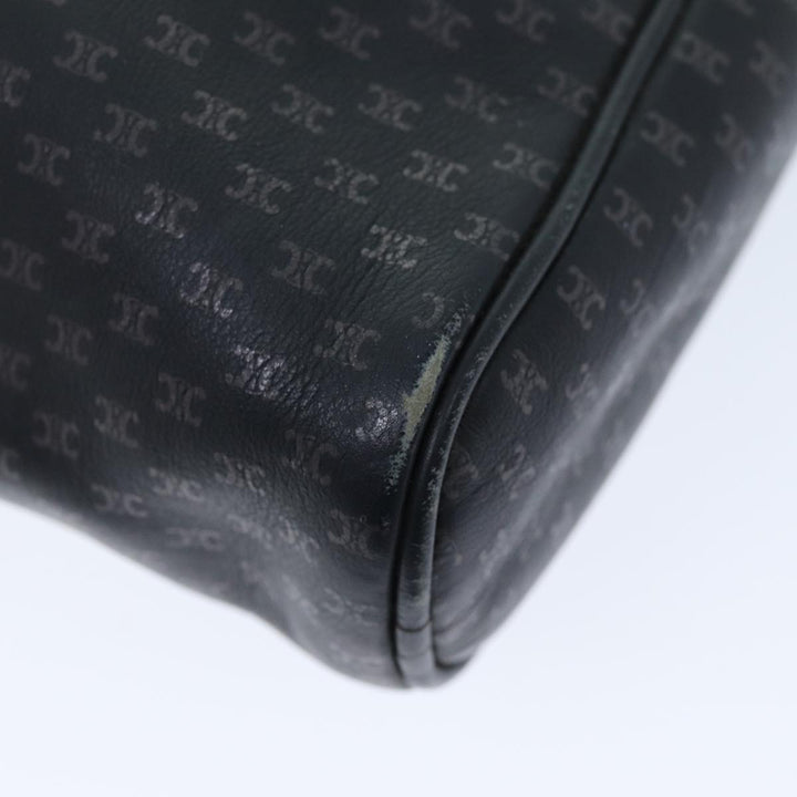Celine Macadam Canvas Shoulder Bag Black Auth 75625