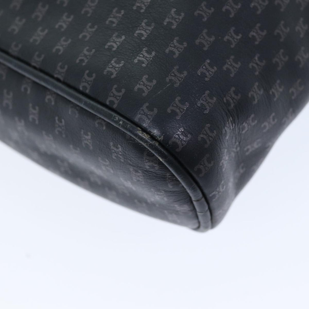 Celine Macadam Canvas Shoulder Bag Black Auth 75625