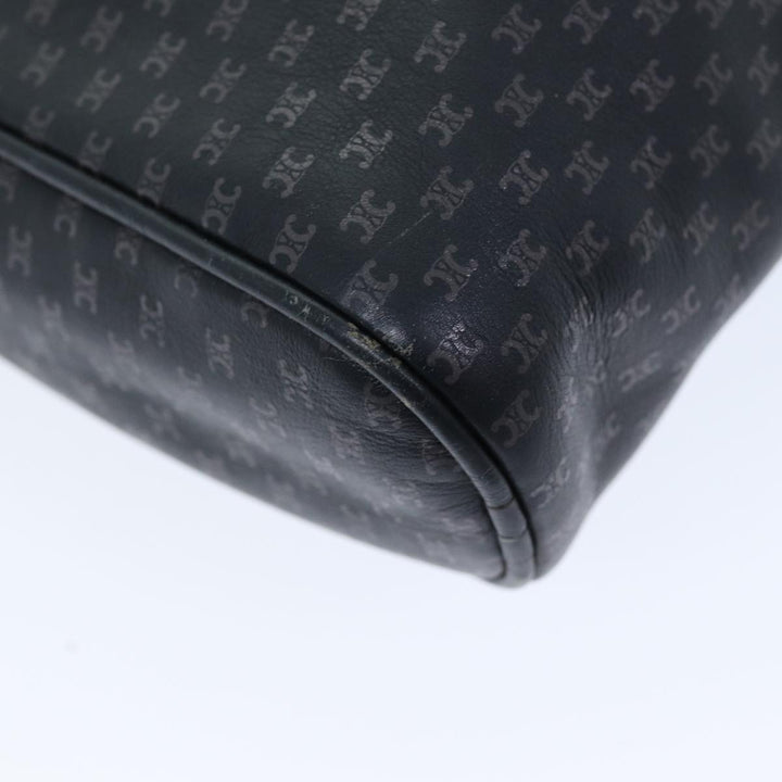 Celine Macadam Canvas Shoulder Bag Black Auth 75625