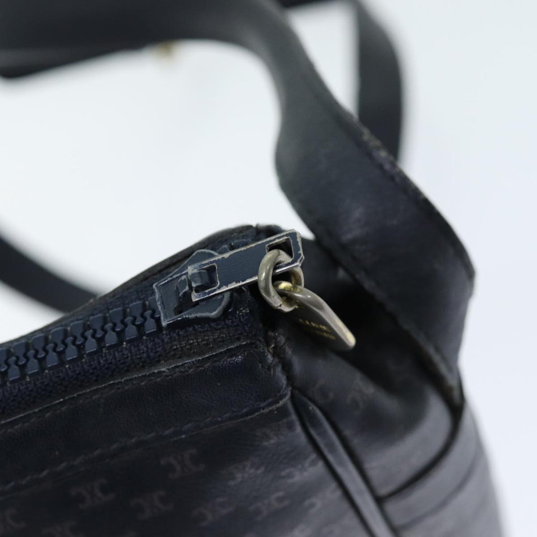 Celine Macadam Canvas Shoulder Bag Black Auth 75625