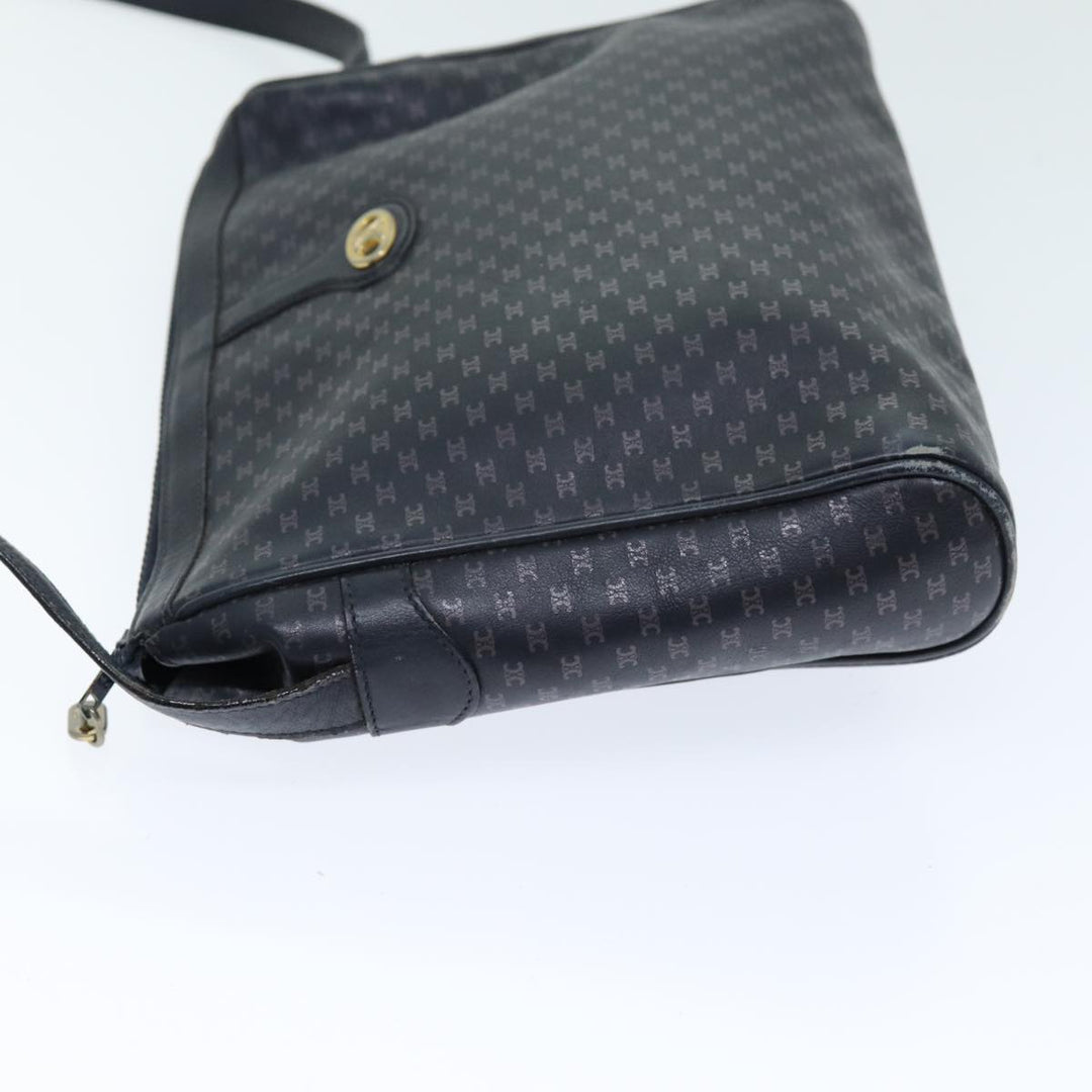 Celine Macadam Canvas Shoulder Bag Black Auth 75625