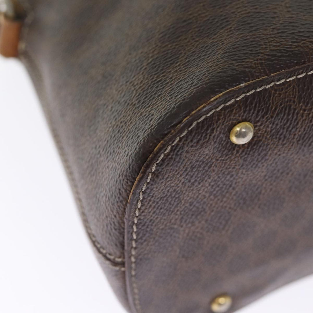 Celine Macadam Canvas Hand Bag PVC 2way Brown Auth 75627